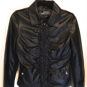 Montana Clothing Co, Black Faux Leather Jacket Sm